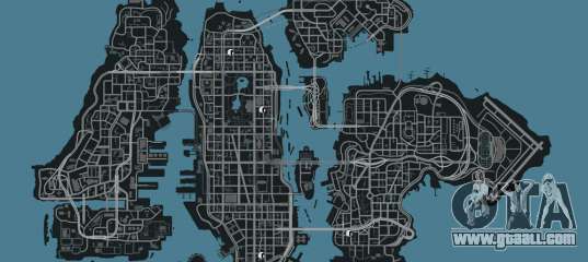 Map of clothing stores GTA 4