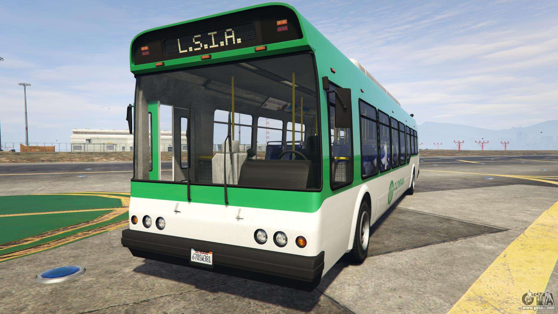 GTA 5 Brute Airport Bus - front view