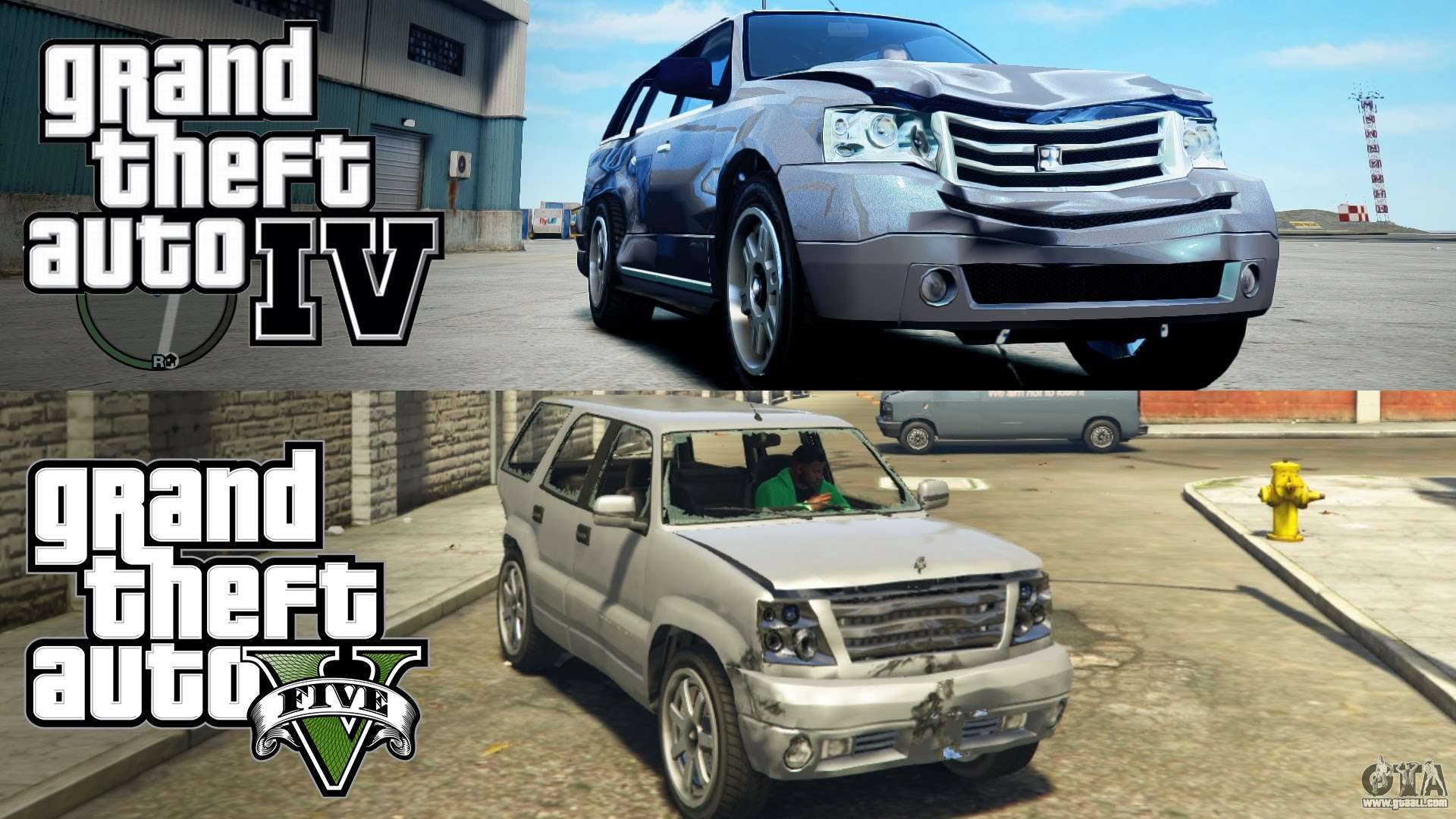 Comparison of the physics and gameplay of GTA 5 and GTA 4