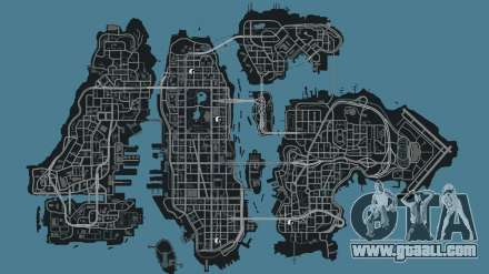 Map of clothing stores GTA 4