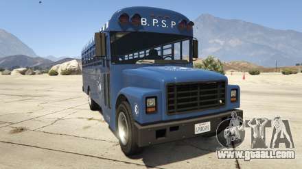 GTA 5 Vapid Prison Bus - screenshots, description and specifications of the bus.
