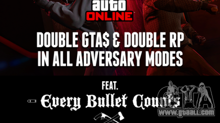 Event weekend in GTA Online: double award for all Adversary Modes, including "Every Bullet Counts"