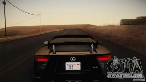Lexus LFA (US-Spec) 2011 for GTA San Andreas