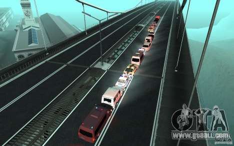 The presidential motorcade v. 1.2 for GTA San Andreas