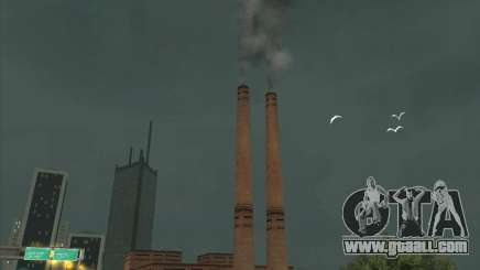 Smoke from a pipe at the plant SF for GTA San Andreas