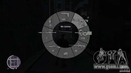 GTA 5 Weapon Wheel HUD for GTA 4