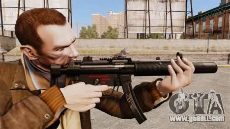 MP5SD submachine gun v1 for GTA 4