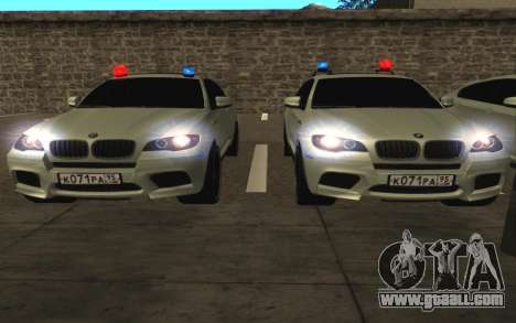 BMW x 6 M with flashing lights PPP for GTA San Andreas
