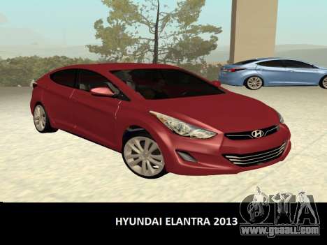 Hyundai Elantra 2013 for GTA San Andreas