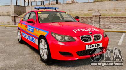 BMW M5 E60 Metropolitan Police 2010 ARV [ELS] for GTA 4