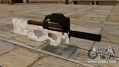 P90 submachine gun Arctic Camo for GTA 4