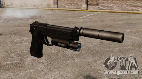 Beretta 92 semi-automatic pistol with silencer for GTA 4