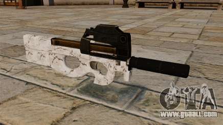 P90 submachine gun Arctic Camo for GTA 4