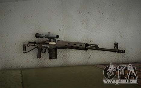 7.62 sniper rifle Dragunov SVD-s for GTA San Andreas