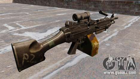 Light machine gun M249 SAW for GTA 4