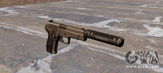 SIG-Sauer P226 pistol with silencer for GTA 4