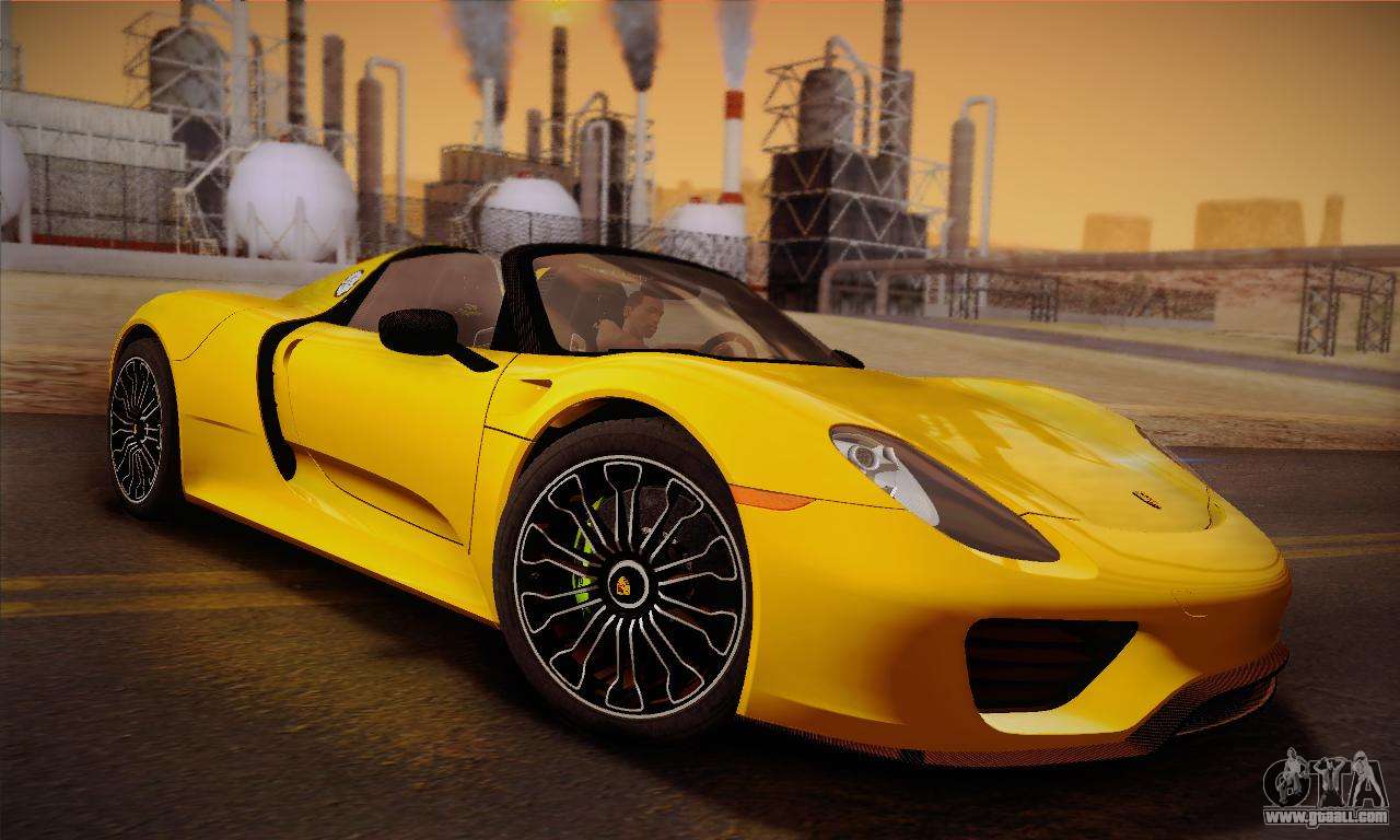 Porsche 918 Spyder 2014 for GTA San Andreas