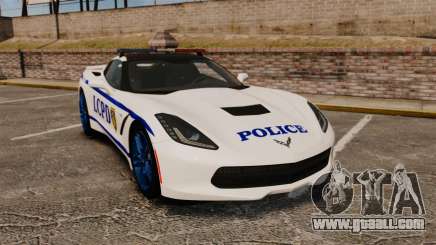 Chevrolet Corvette C7 Stingray 2014 Police for GTA 4