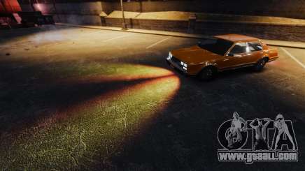 The fiery light of headlights for GTA 4