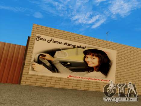 Updated textures school of driving for GTA San Andreas