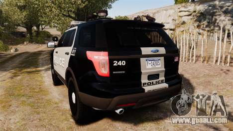 Ford Explorer 2013 LCPD [ELS] Black and Gray for GTA 4