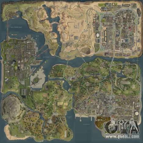 The new map in HD for GTA San Andreas