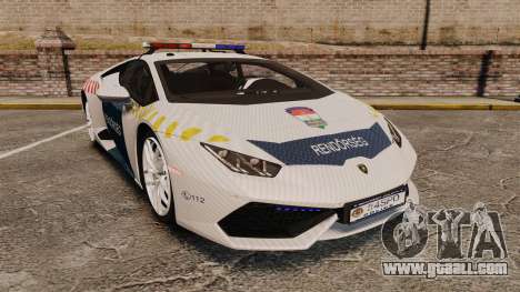 Lamborghini Huracan Hungarian Police [Non-ELS] for GTA 4