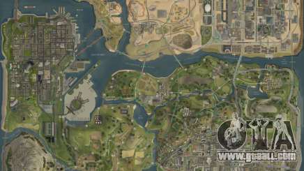 The new map in HD for GTA San Andreas