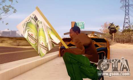 A sign advertising of beer for GTA San Andreas
