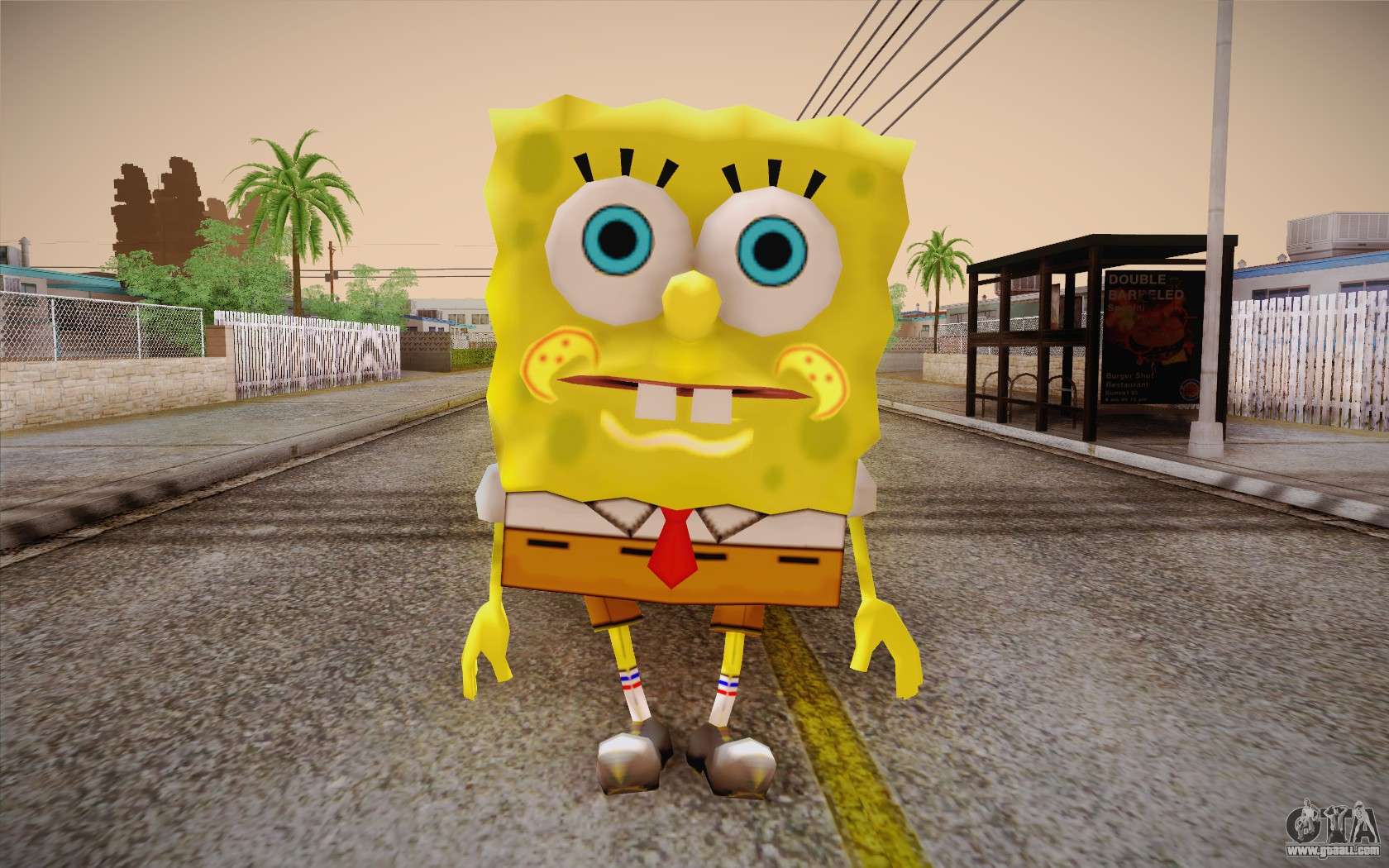 gta bob sponge san andreas spongebob sa skin mod