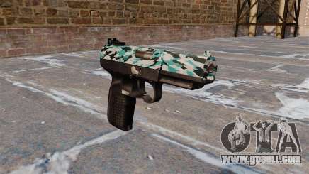 Gun FN Five seveN Aqua Camo for GTA 4