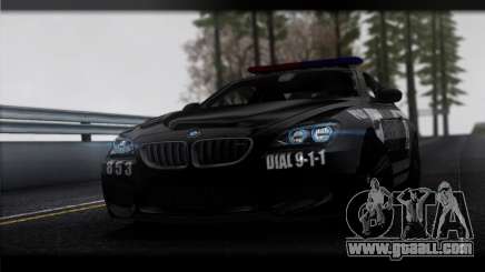 BMW M6 Coupe Redview Police for GTA San Andreas