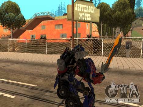Optimus Sword for GTA San Andreas