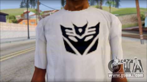 Decepticon T-Shirt for GTA San Andreas