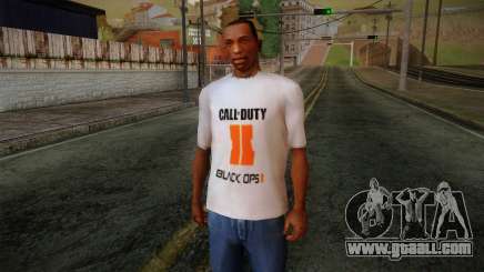 COD Black Ops II White Fan T-Shirt for GTA San Andreas