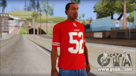 San Francisco 69ers 52 Willis Red T-Shirt for GTA San Andreas