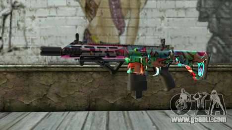 Graffiti Assault rifle v2 for GTA San Andreas