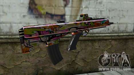 Graffiti Assault rifle for GTA San Andreas