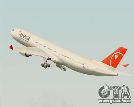 Airbus A330-300 Northwest Airlines for GTA San Andreas