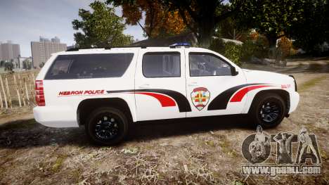 Chevrolet Suburban 2008 Hebron Police [ELS] Blue for GTA 4