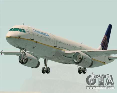 Airbus A321-200 Continental Airlines for GTA San Andreas