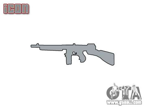 Submachine gun Thompson M1A1 drum icon1 for GTA 4