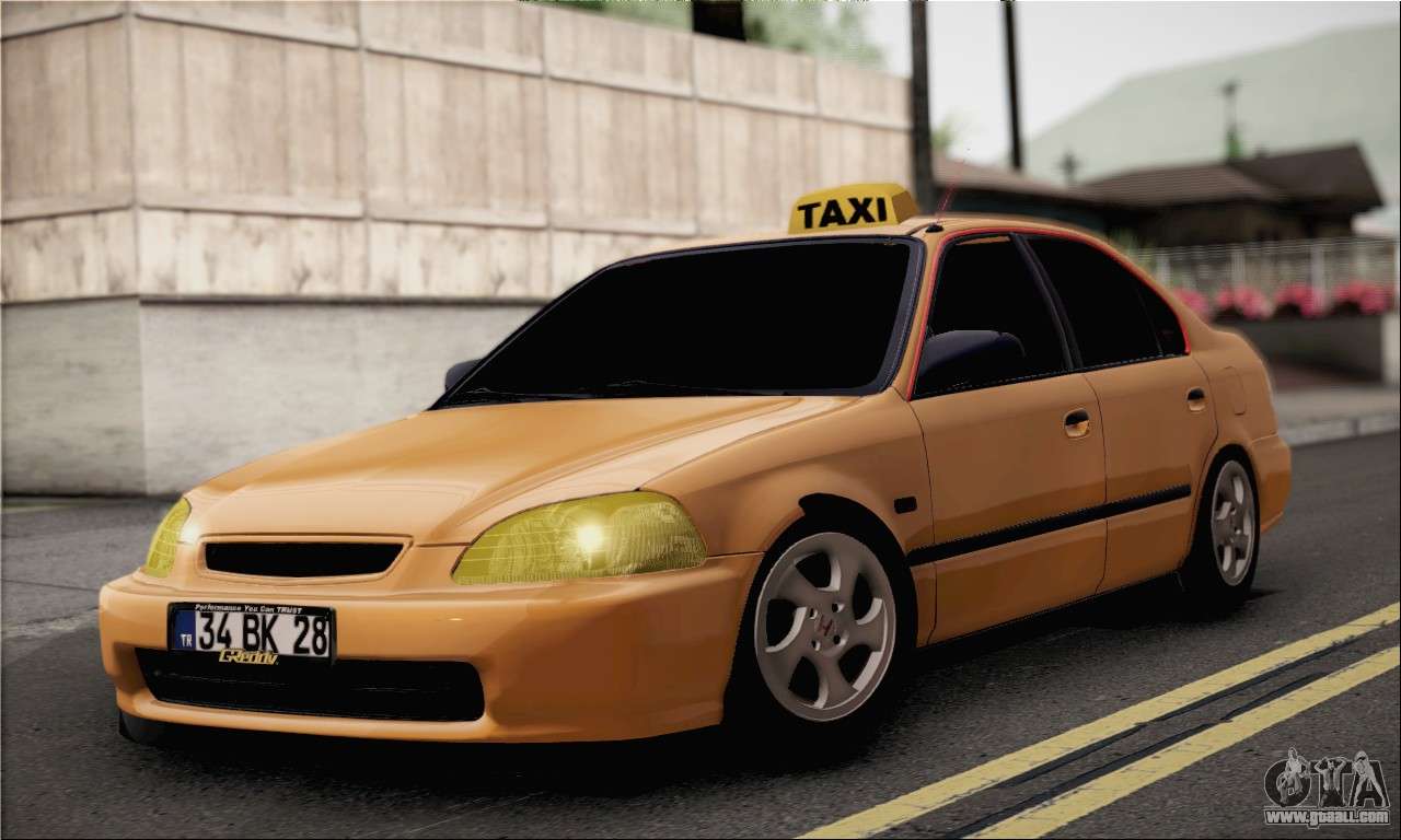 dc power installer San Andreas Honda Civic Fake GTA Taxi for