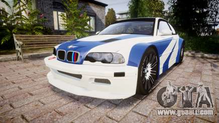 BMW M3 E46 GTR Most Wanted plate NFS Carbon for GTA 4