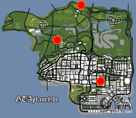 Recovery stations Los Santos for GTA San Andreas