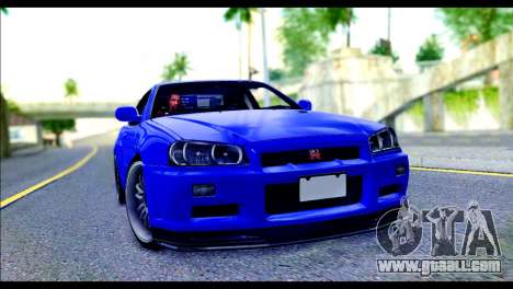 Nissan Skyline GTR R-34 from Fast and Furious 4 for GTA San Andreas