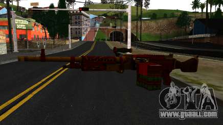 Christmas Minigun for GTA San Andreas