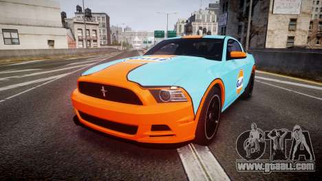Ford Mustang Boss 302 2013 Gulf for GTA 4