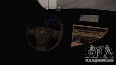 Lexus RX450H 2012 for GTA San Andreas