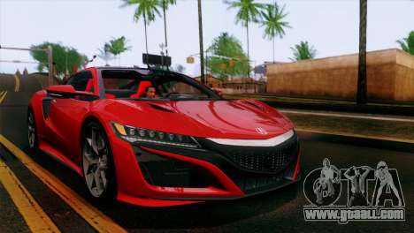 Acura NSX 2016 v1.0 JAP Plate for GTA San Andreas